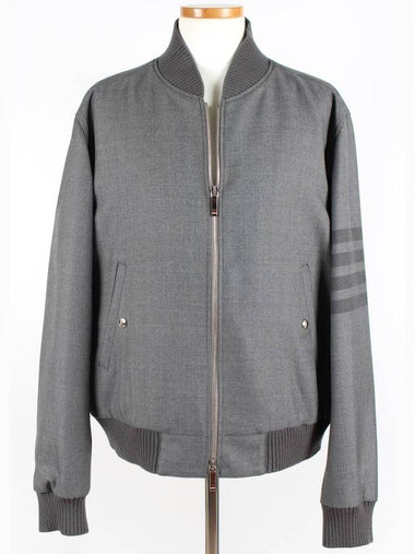 Diagonal armband bomber jacket MJO030A - THOM BROWNE - BALAAN 1