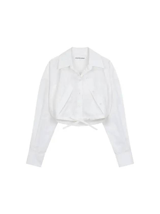 Double layered cropped shirt white - ALEXANDER WANG - BALAAN 1