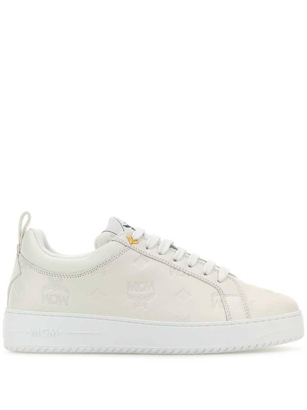 Leather New Terrain Low Top Sneakers White - MCM - BALAAN 1