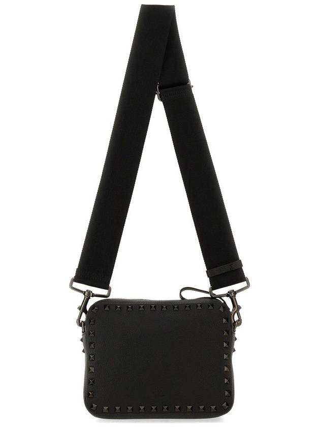 Rockstud leather cross bag black - VALENTINO - BALAAN 3