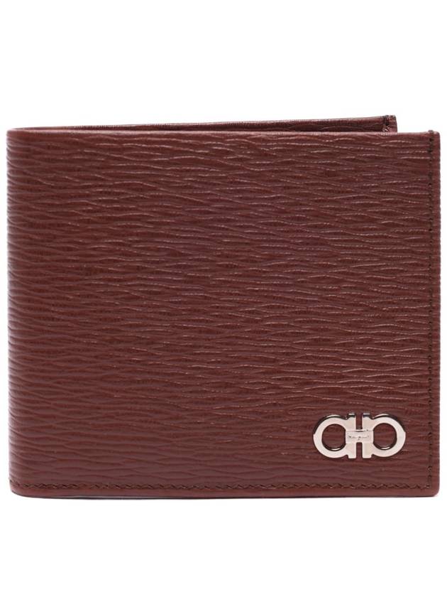 Gancini Half Wallet Brown - SALVATORE FERRAGAMO - BALAAN 3