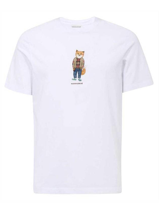 Dressed Fox Regular Short Sleeve T-Shirt White - MAISON KITSUNE - BALAAN 1