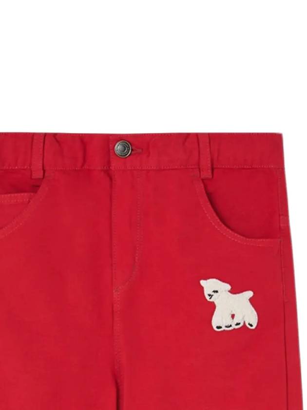 Kids Logo Shippatch Pants Red F24053 185FY - THE ANIMALS OBSERVATORY - BALAAN 4