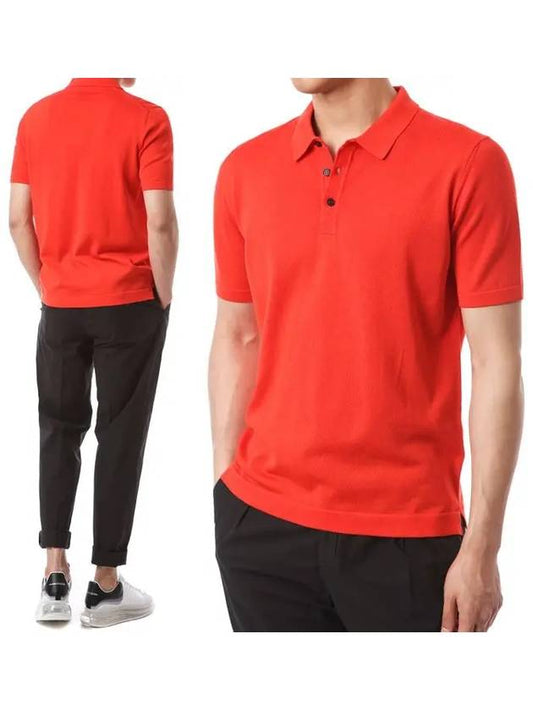 Button collar short sleeve knit RC20024 38 - ROBERTO COLLINA - BALAAN 1