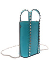 Rockstud Chain Mini Tote Bag Green - VALENTINO - BALAAN 4