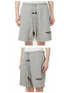 160BT212013F 462 Essential Logo Patch Sweat Shorts Dark Oatmeal Men’s Pants TLS - FEAR OF GOD - BALAAN 4