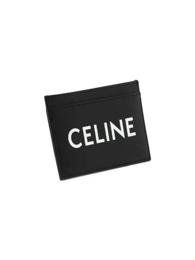 Lettering Logo Printing Card Wallet Black - CELINE - BALAAN 3