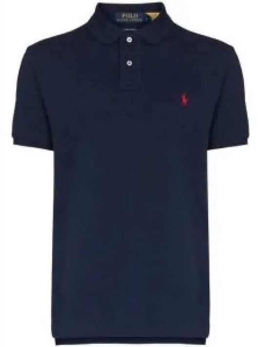 Men's Red Embroidered Logo Polo Shirt Navy - POLO RALPH LAUREN - BALAAN 2