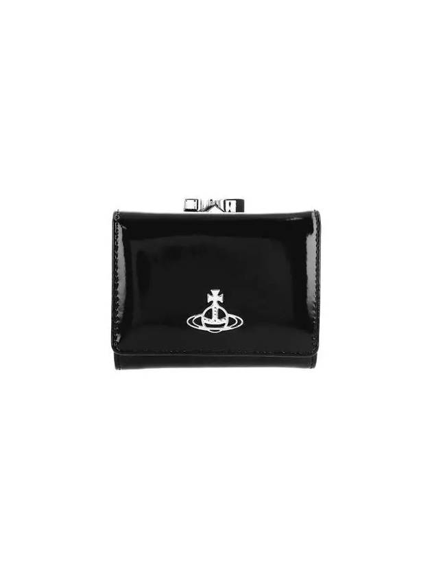 5115002NW L001O N403 Shiny Patent Small Frame Bicycle Wallet - VIVIENNE WESTWOOD - BALAAN 1