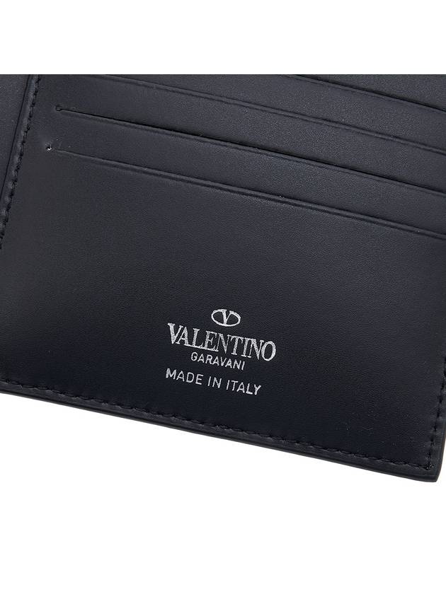 Men's VLTN Logo Half Wallet Black - VALENTINO - BALAAN 9