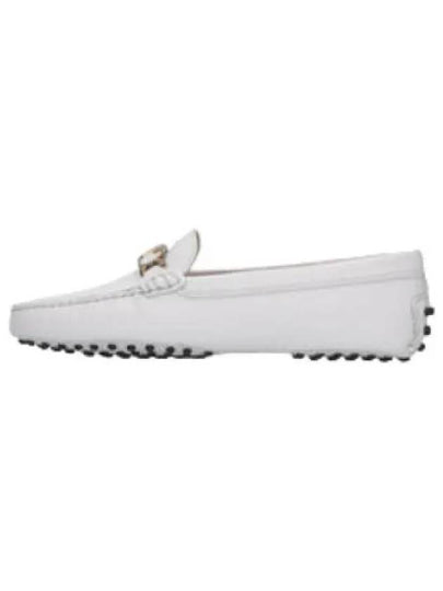 Women's Gommino Leather Driving Shoes White - TOD'S - BALAAN 2