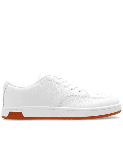 Dome Trainer Leather Low Top Sneakers Off White - KENZO - BALAAN 2