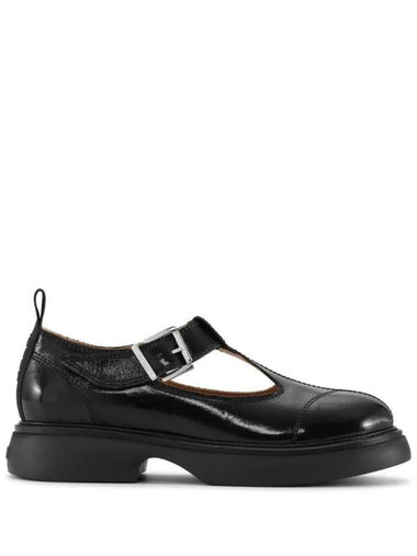 Cut-Out Buckle Loafers Black - GANNI - BALAAN 1