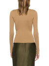 Urlo V-Neck Knit Top Beige - MAX MARA - BALAAN 4