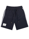 loopback contrast striped shorts black - THOM BROWNE - BALAAN.