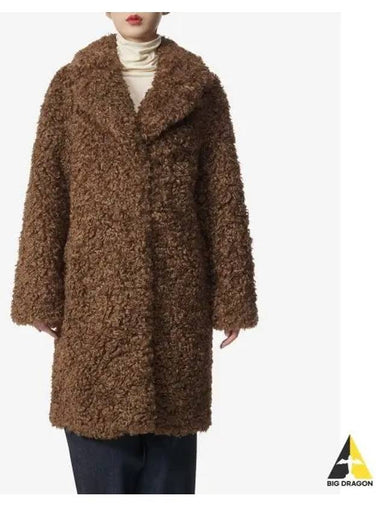 Camille Cocoon Coat Brown 61137906187000 - STAND STUDIO - BALAAN 1