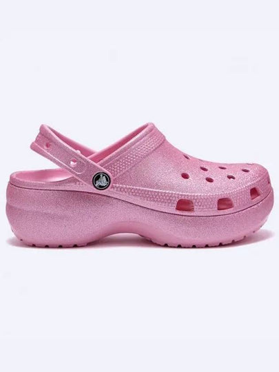 Classic Platform Glitter Clog Sandals Pink - CROCS - BALAAN 2