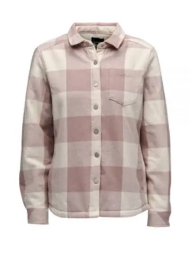 BLACK DIAMOND Project Lined Flannel Shirt WOMENS Pale Mauve Off White Plaid NAWAP744068 - BLACKBROWN - BALAAN 1