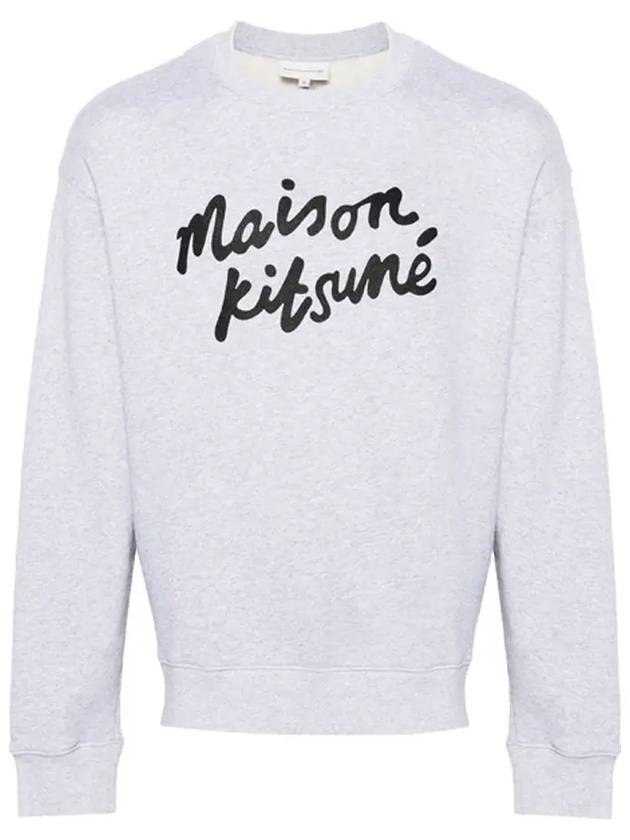 Maison Kitsune 24 handwriting logo men s brushed sweatshirt MM00301 H120 - POLO RALPH LAUREN - BALAAN 2