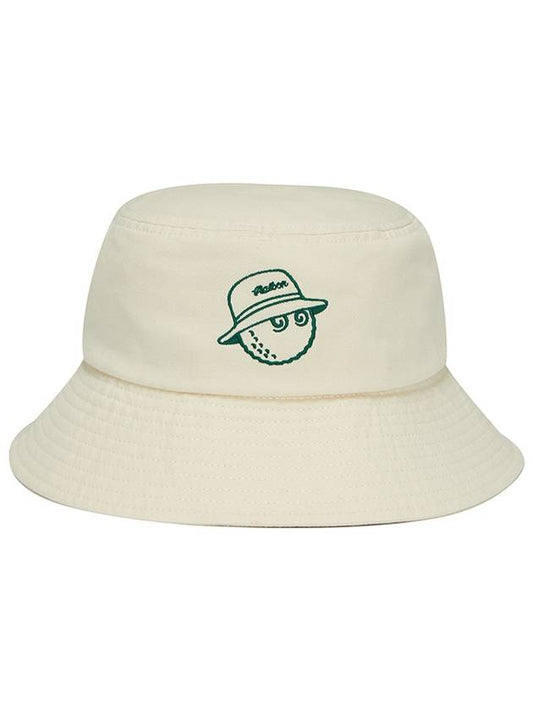 Big Script Tea Holder Bucket Hat BEIGE - MALBON GOLF - BALAAN 2