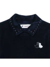 Women s velboa hem variation t shirt 9322LXSC NAVY - BLACK&WHITE - BALAAN 3