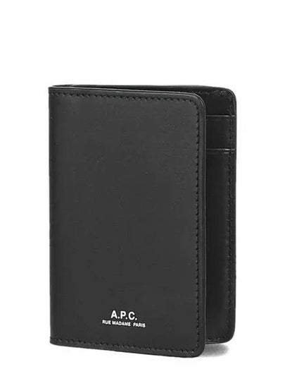 Stefan Small Leather Card Wallet Black - A.P.C. - BALAAN 2