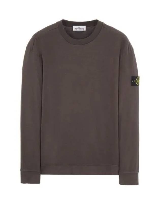 Men's Wappen Patch Crew Neck Sweatshirt Charcoal - STONE ISLAND - BALAAN 2