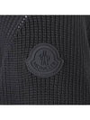 Knit windbreaker padded zipup black navy - MONCLER - BALAAN 3