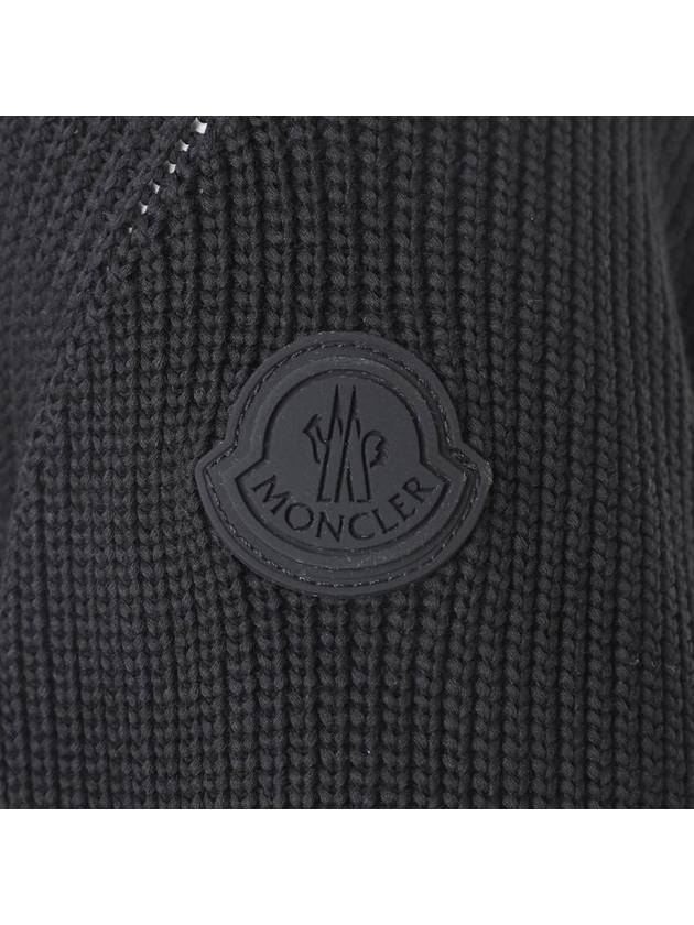 Knit windbreaker padded zipup black navy - MONCLER - BALAAN 3