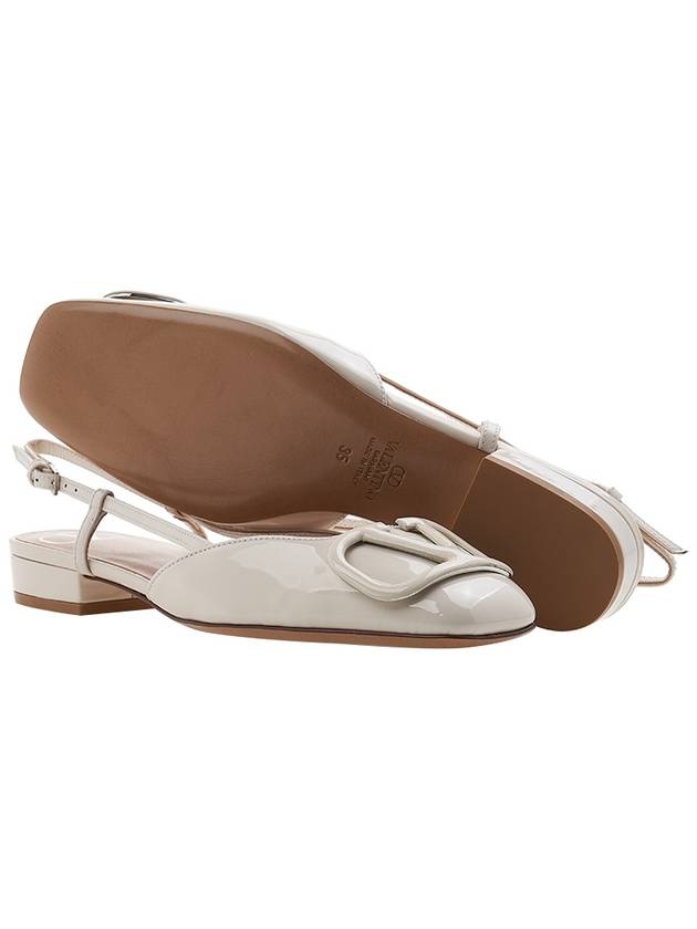 Women's V Logo Signature Leather Mule Sandals White - VALENTINO - BALAAN 6