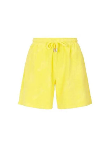 Women s Surf Pattern Toweling Shorts Yellow - DSQUARED2 - BALAAN 1