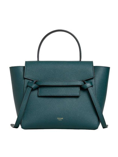 Nano Belt Calfskin Tote Bag Green - CELINE - BALAAN 1