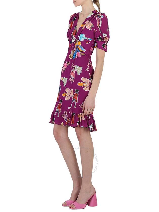 Moschino Ladies Purple Illustration Print Dress, Brand Size 38 (US Size 4) - MOSCHINO - BALAAN 2