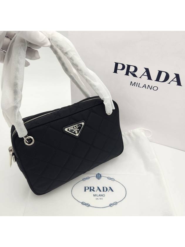 Nylon Quilted Tessuto Mini Shoulder Bag Black - PRADA - BALAAN 3