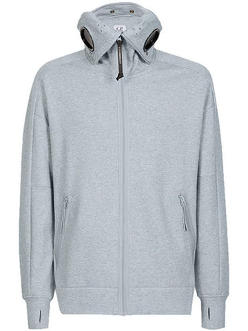 Diagonal Goggles Zip-Up Hoodie Grey - CP COMPANY - BALAAN 1