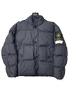 Garment Dyed Crinkle Reps Down Padding Navy - STONE ISLAND - BALAAN 3