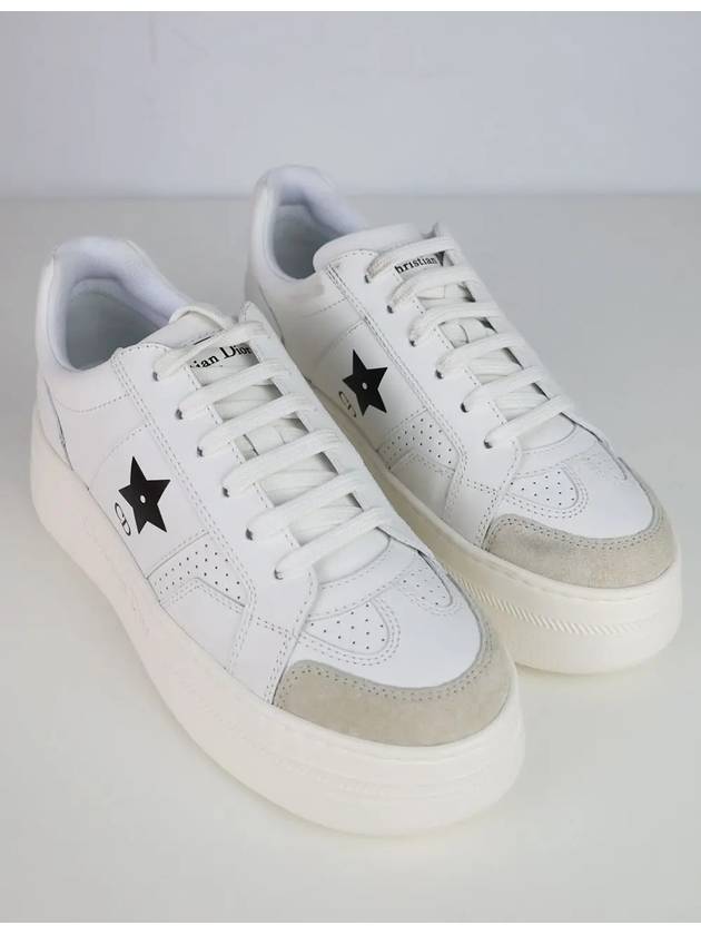 Star Leather Low Top Sneakers White - DIOR - BALAAN 6