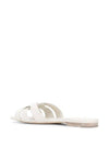 Tribute Smooth Leather Mules White - SAINT LAURENT - BALAAN 4