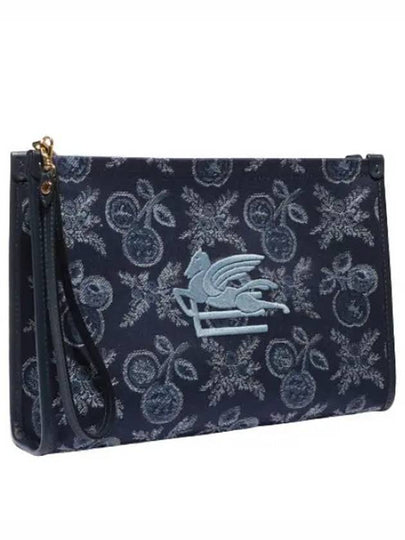 Beauty Jacquard Logo Clutch Bag Navy - ETRO - BALAAN 2