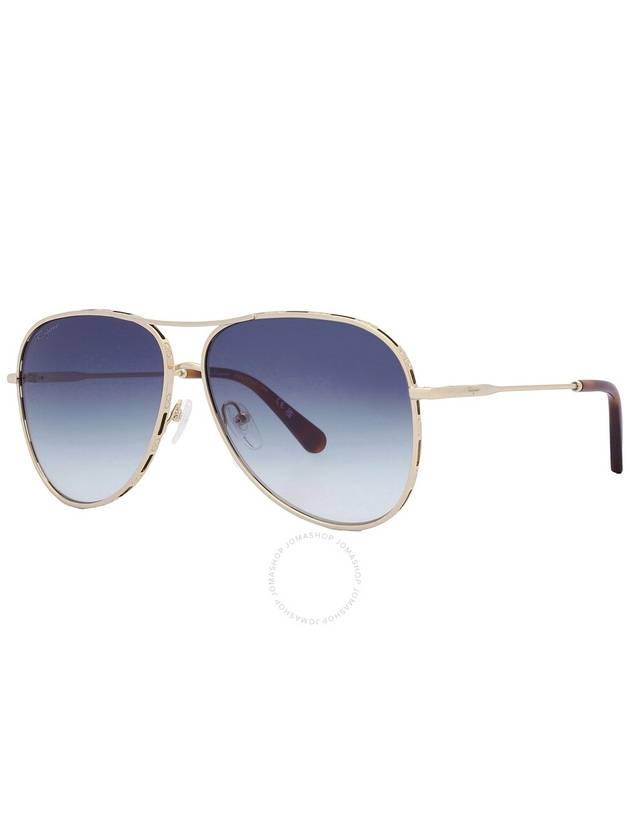 Salvatore Ferragamo Blue Gradient Pilot Ladies Sunglasses SF268S 792 62 - SALVATORE FERRAGAMO - BALAAN 3