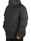 Men's Detachable Recycled Hooded Zip-Up Jacket Black - BURBERRY - BALAAN.