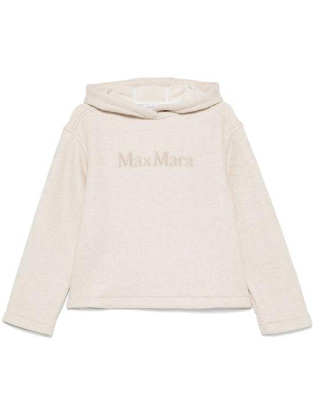 Embroidered Logo Hoodie Beige - MAX MARA - BALAAN 1