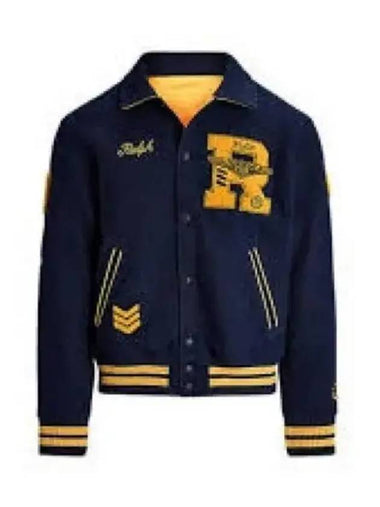 Reversible Bomber Jacket Yellow Navy - POLO RALPH LAUREN - BALAAN 1