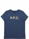 VPC Logo Short Sleeve T-shirt Indigo - A.P.C. - BALAAN 2