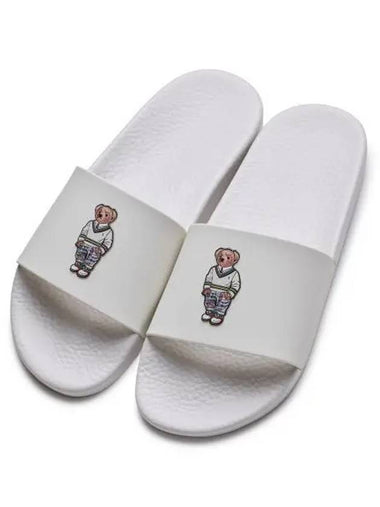 POLO BEAR SLIDE WHITE - POLO RALPH LAUREN - BALAAN 1