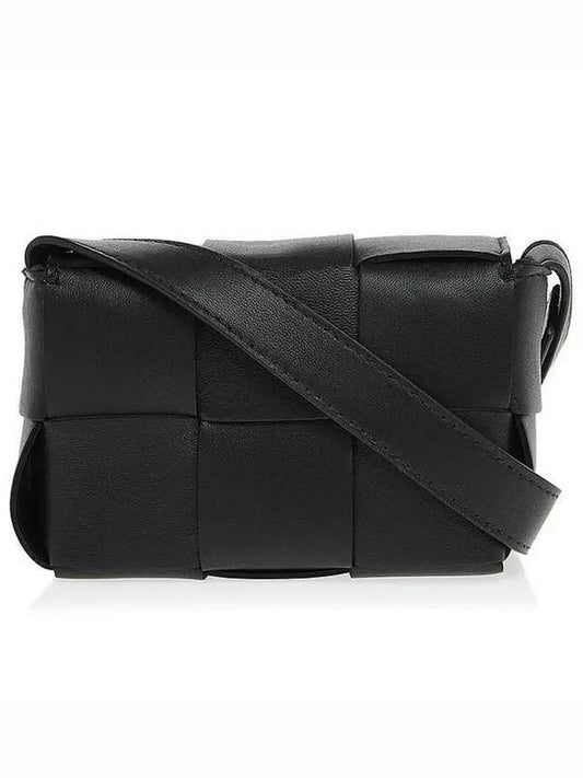 Intrecciato Cassette Small Cross Bag Black - BOTTEGA VENETA - BALAAN 2