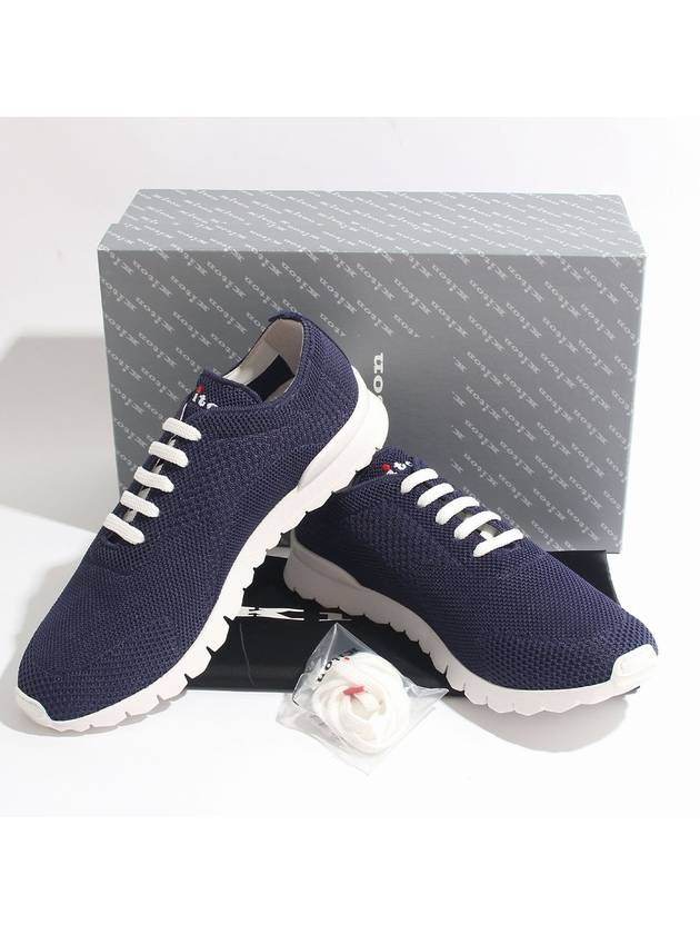 Fit Knit Low Top Sneakers Navy - KITON - BALAAN 7