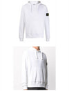 Wappen Patch Cotton Fleece Hoodie White - STONE ISLAND - BALAAN 5