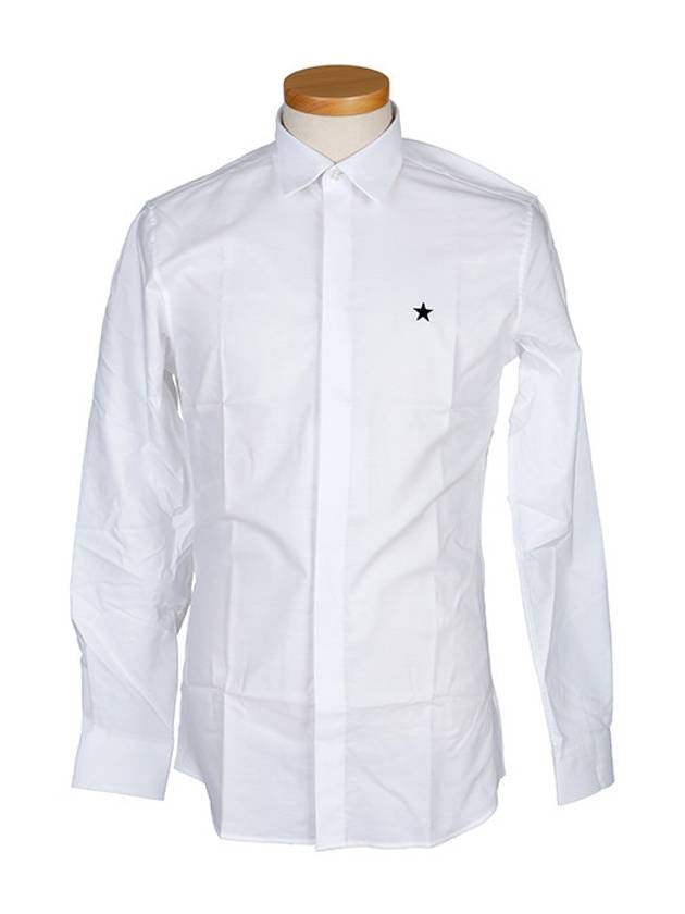 Embroidered Star Long Sleeve Shirt White - GIVENCHY - BALAAN 3