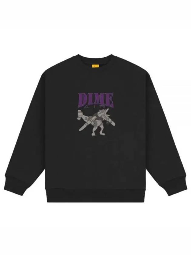 Air Crewneck SP2318 BLK Air Crewneck Sweatshirt - DIME - BALAAN 1